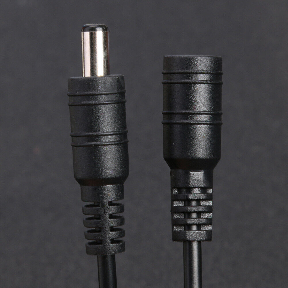 DC 5.5x2.1mm Male Female Extension Cable for CCTV Camera LED Strip (5m)
