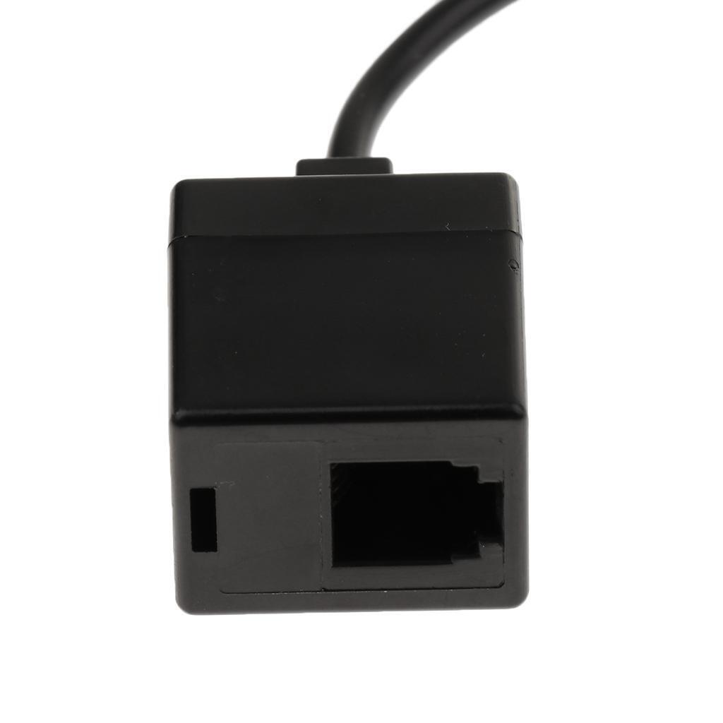 RJ9 4P4C Male Plug To RJ9 Modular Female Connector Handset Adapter
