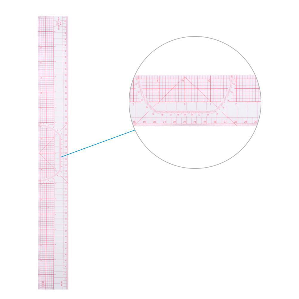 6pcs Multi-function Metric Curve Cutting Rulers Sleeve Clothing Yardstick