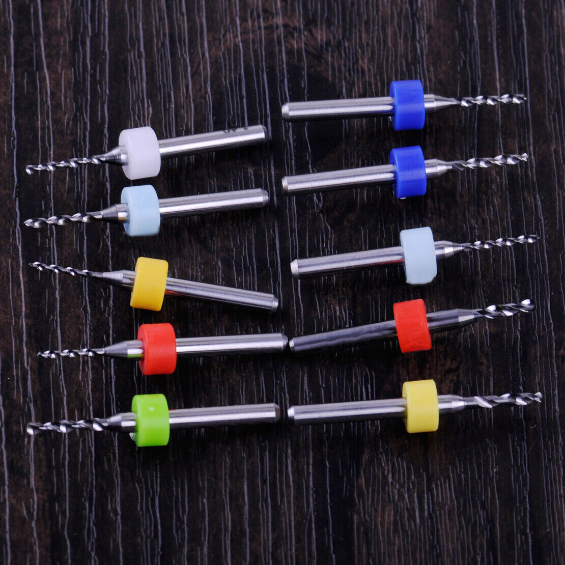 10pcs 1.1-2.0mm Carbide Micro Drill Bits Router PCB CNC Jewelry Rotary Tool Li