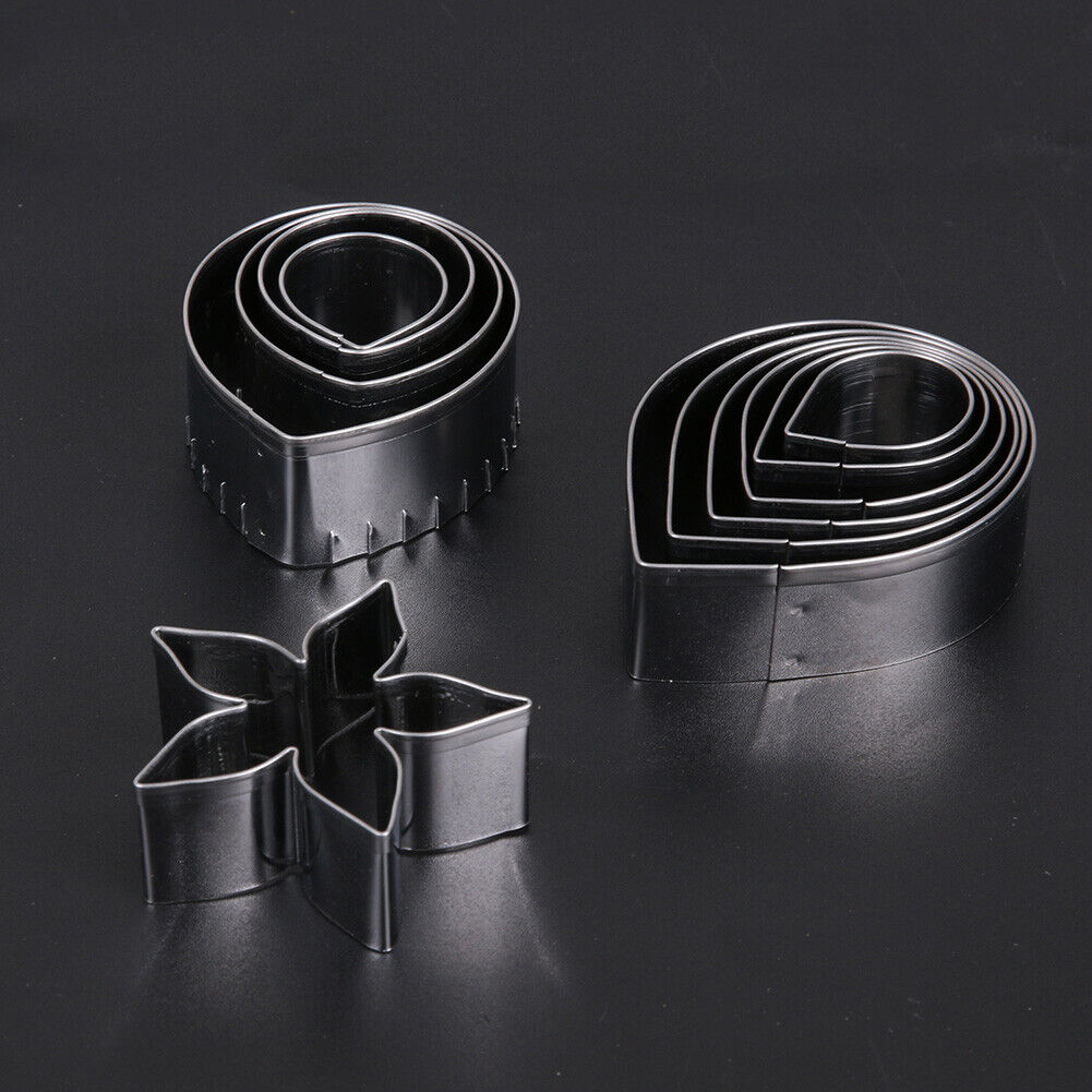 Stainless Steel Fondant Rose Flower Petal Sepal Leaf Cake Mold Cookie Tool