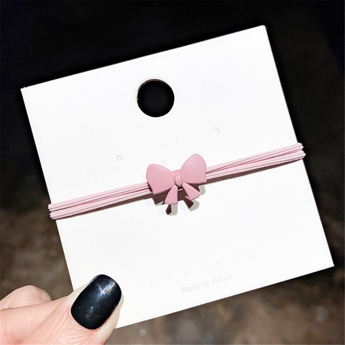 Gift Random Color Girl Women Bow High Elastic Hair Tie Rope Hair Ring