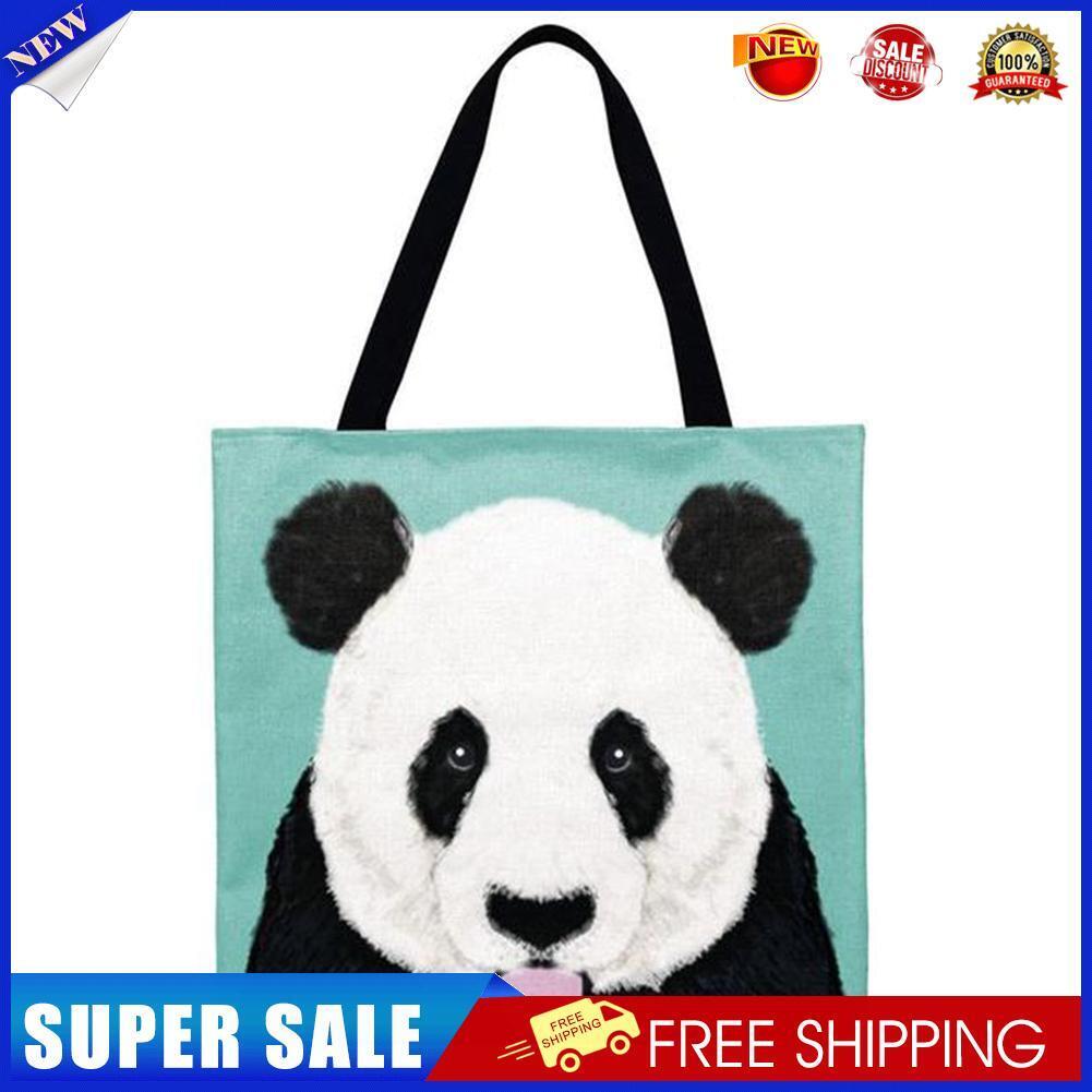 Panda Printed Shoulder Shopping Bag Casual Large Tote Handbag (40*40cm)