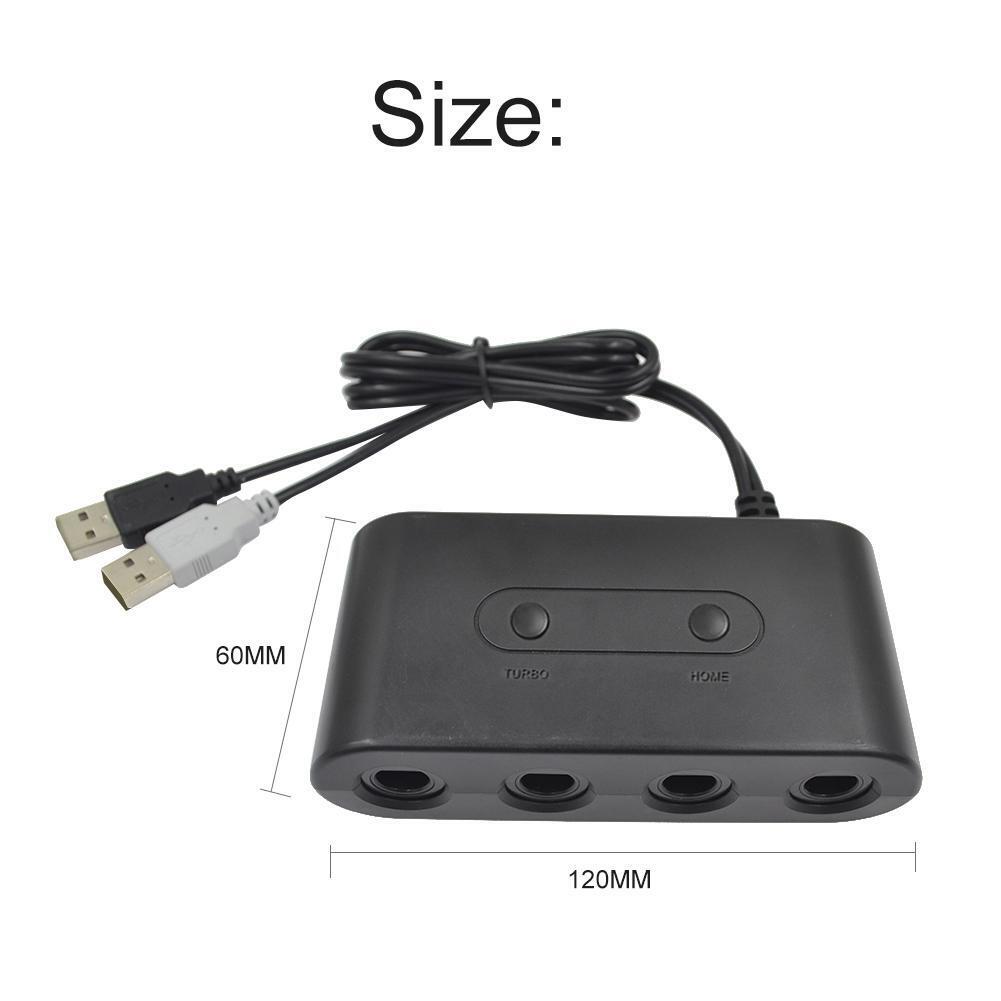 4 Port USB GC Gamecube NGC Controller Adapter Converter for Wii U Switch PC
