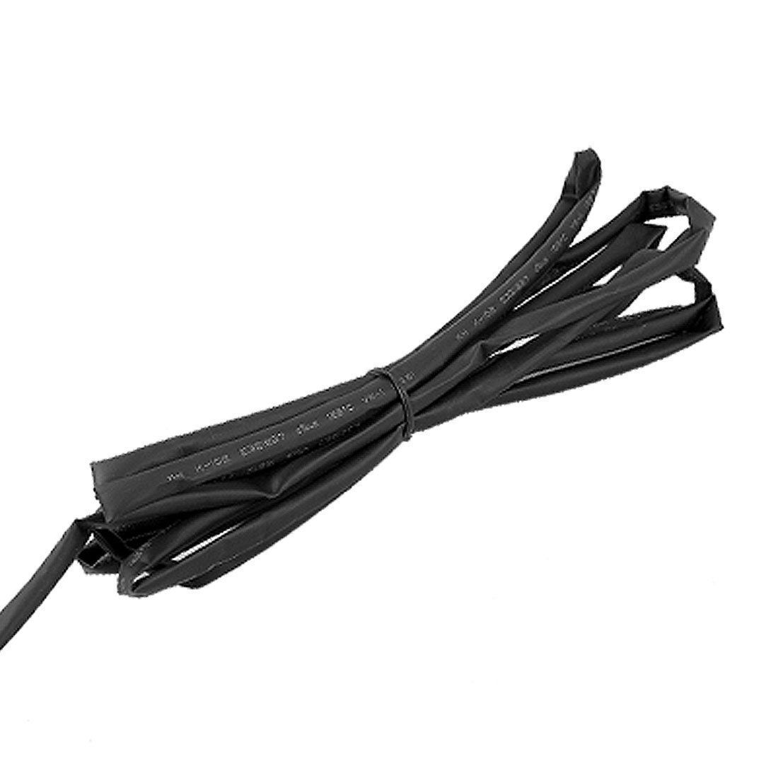 6 Meters 6mm Dia Wire Wrap Heat Shrink Tubing Shrinkable Tube Black CT U6S2