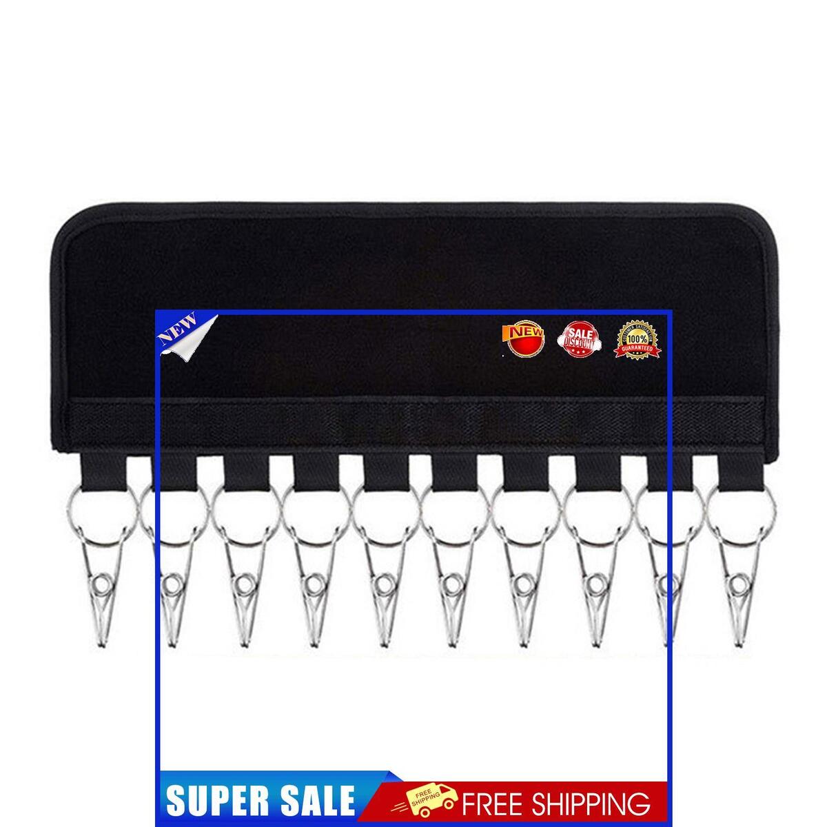 Cap Organizer Hanger Foldable Hat Holder Storage Hook with 10 Holder Clips