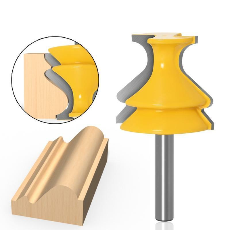 Architectural Molding Router Bit 8mm Shank Steel Milling Cutter for Woodworking
