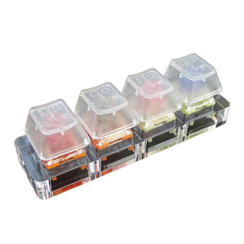 Mechanical Keyboard TTC Switch Tester 4Key Acrylic Base Transparent Blank Keycap