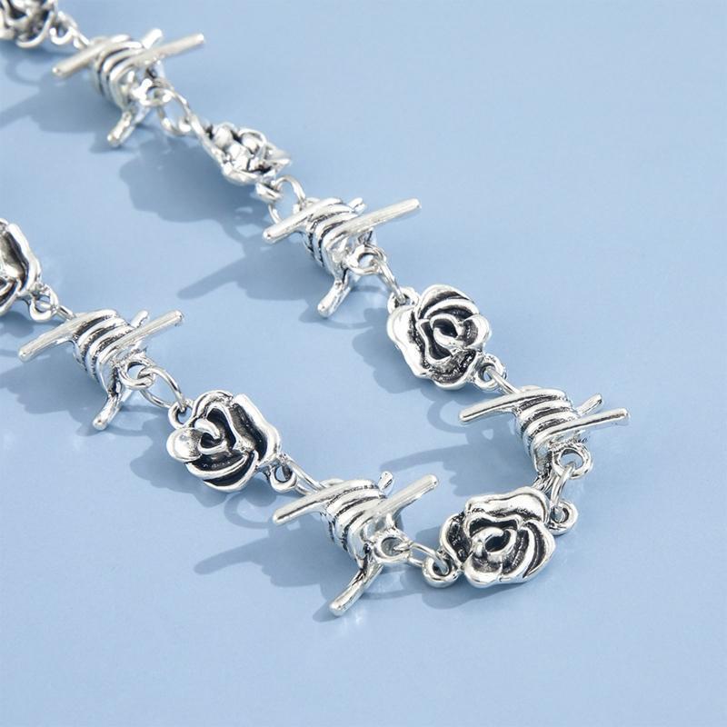 Thorns Roses Pendant Chain Necklace for Women Pendants Jewelry Charming