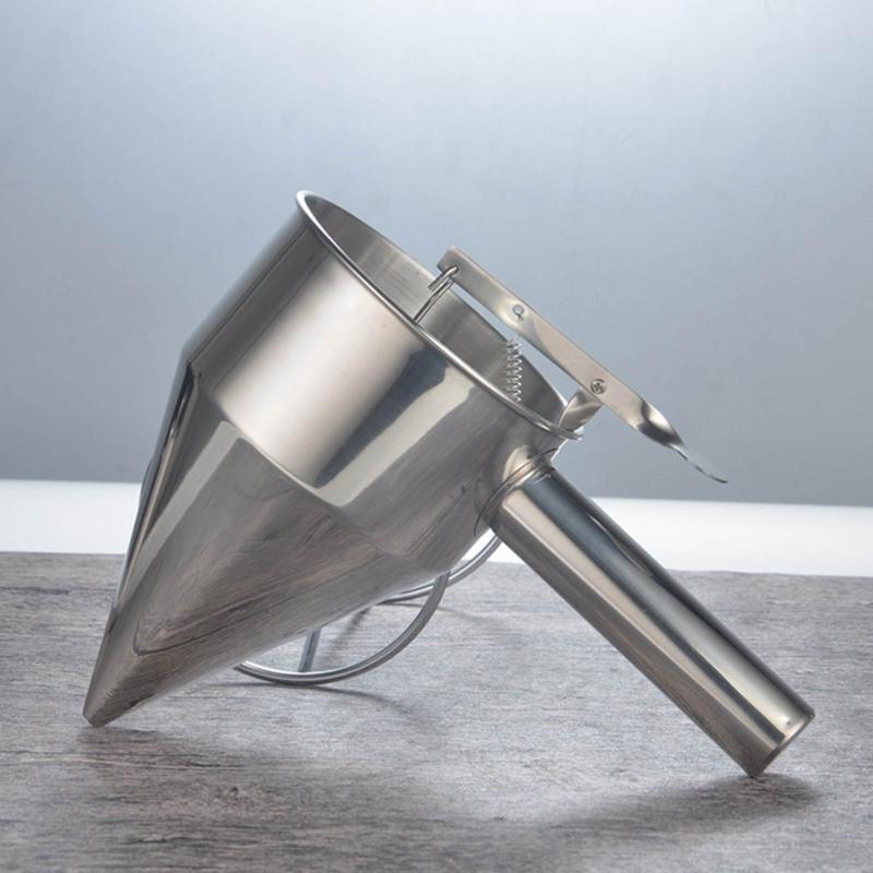 Pancake Batter Dispenser Stainless Steel Funnel Cake Dispenser with Stand