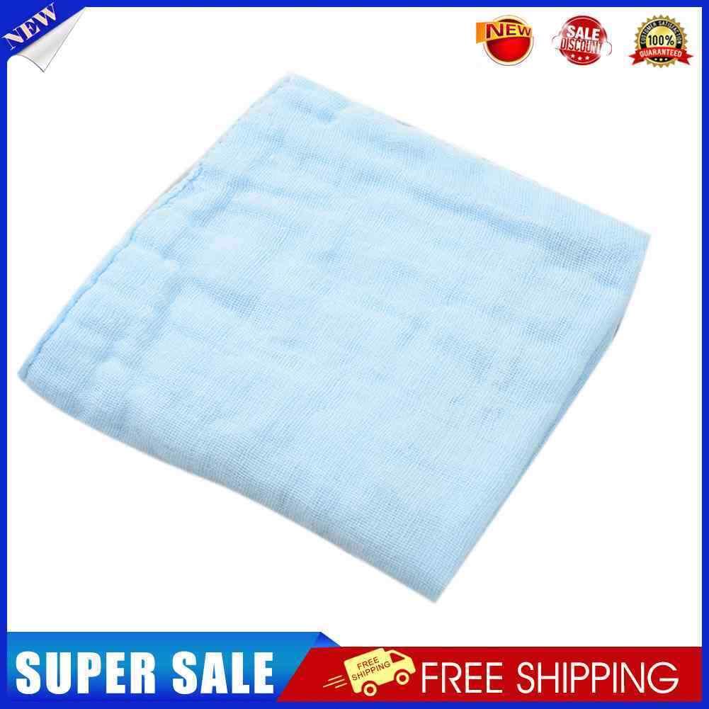 Handkerchief Baby Infant Kids Soft Cotton Towel Reusable Bib (Blue)