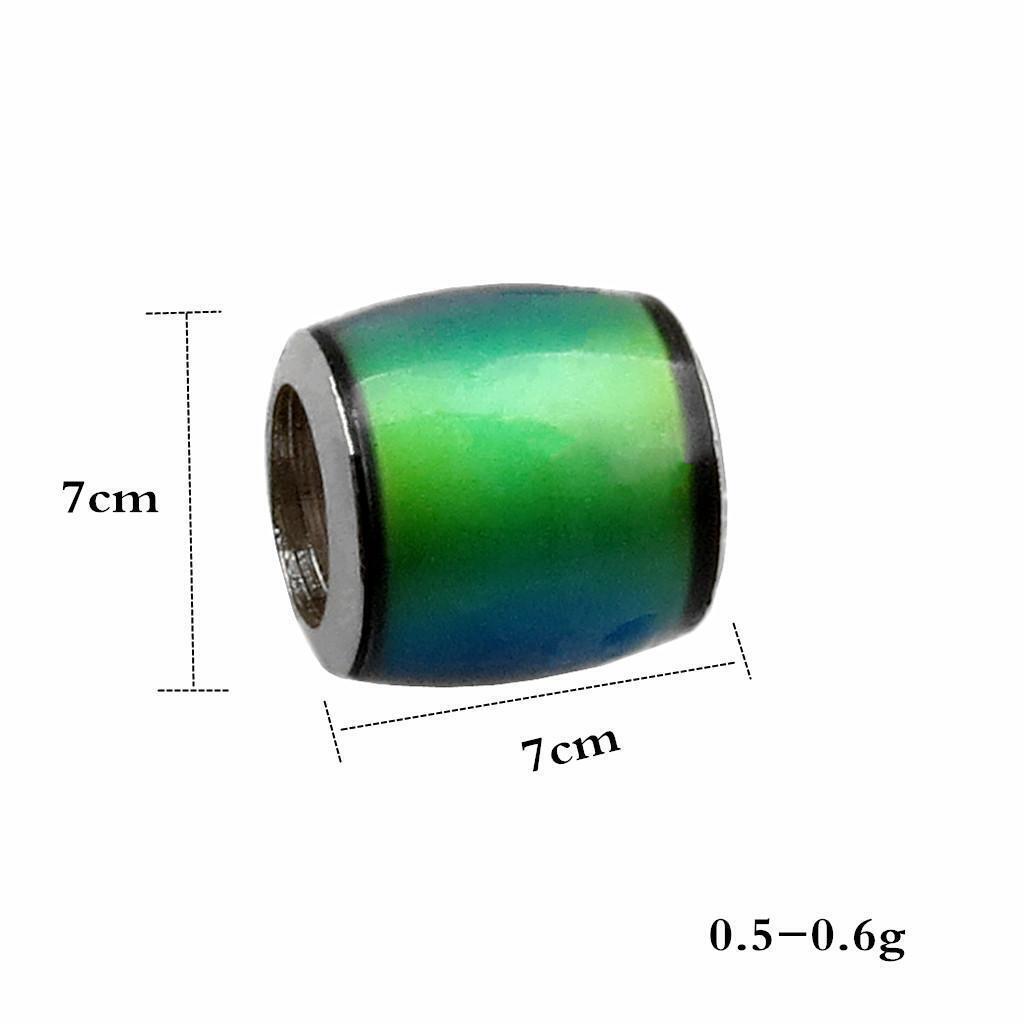 5pcs Color Change Mood Loose Bead   Sensitive Barrel Spacer Beads 7x7mm