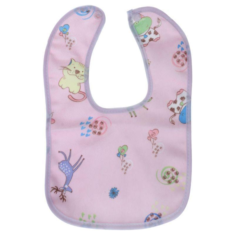 Baby Bib Waterproof Cartoon Cute Buckle Bandana Burp Saliva Towel Boys Girls Bib
