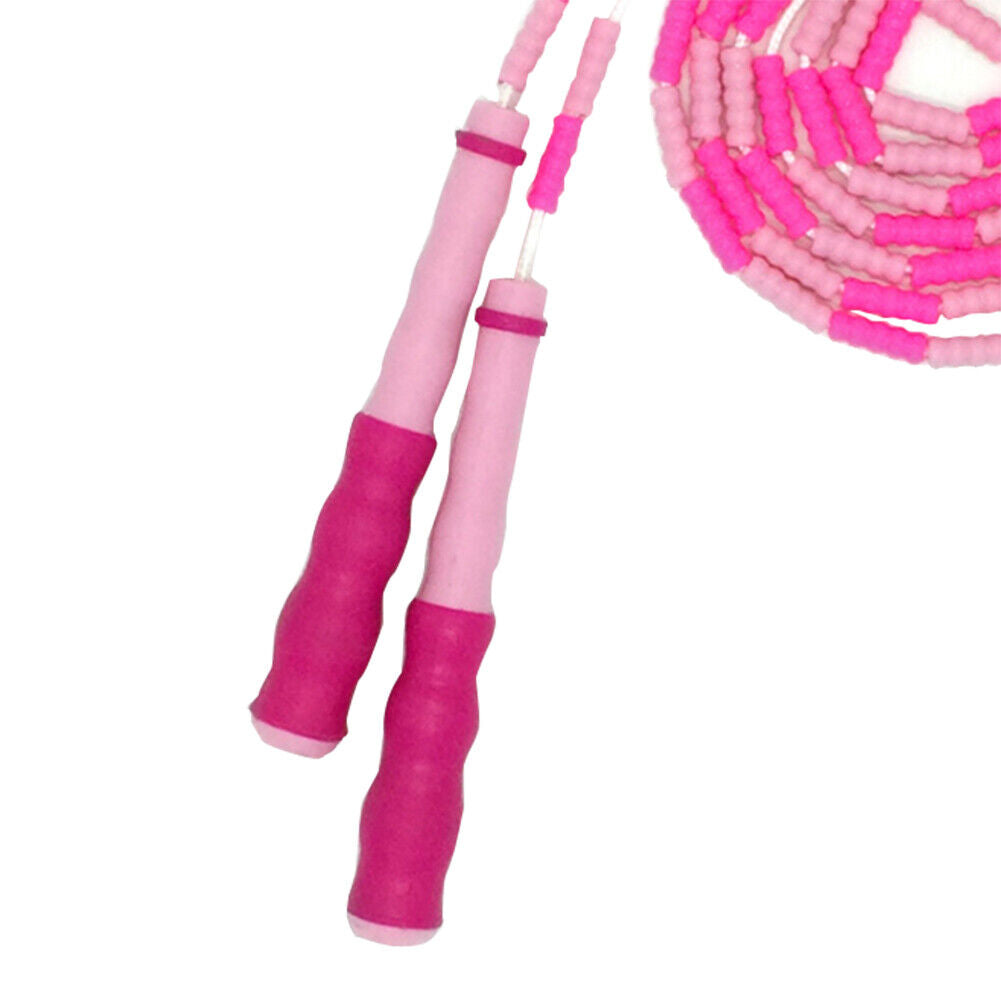 Skipping Rope PP TPE Bamboo Children Jump Rope Fitness Equipment (Pink)