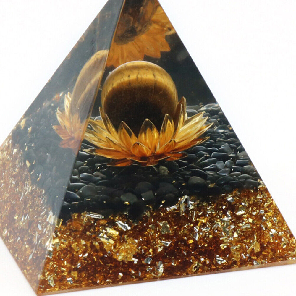 5cm Orgonite Pyramid Natural Crystal Stone Orgone Energy Healing Home Decor