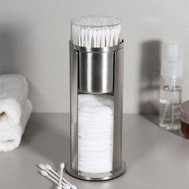 Stainless Steel Acrylic Cotton Swabs Storage Box Swab Holder Desktop Boxes