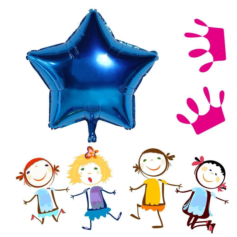 5pcs 10inch Foil Balloons Wedding Decor Helium Balloon Party Supplies(Blue)