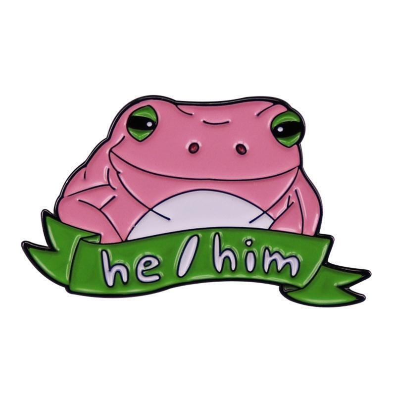 Funny Frog Enamel Brooch Pin Backpack Clothes Lapel Animal Jewelry Ornament