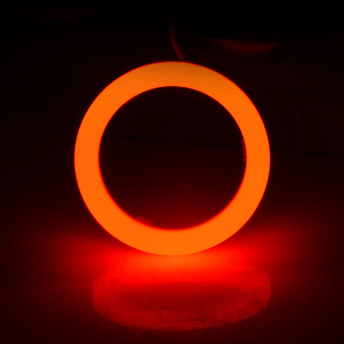 2pcs 60mm DRL COB LED Angel Eyes Halo Ring Fog Headlight Lamp Light Red Acc