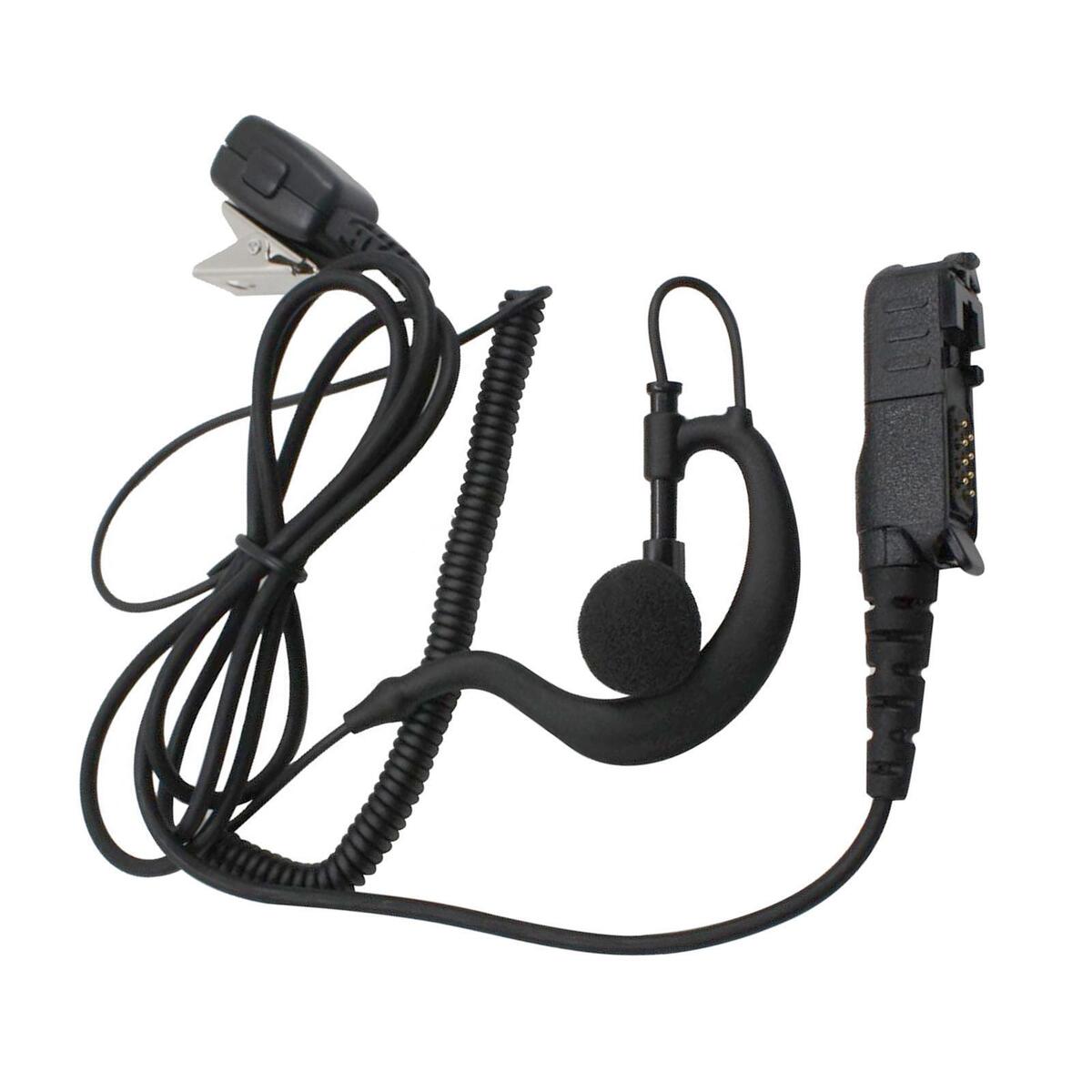 G Shape Walkie Talkie Earpiece, with Mic PTT Headphone Earphone Headset for