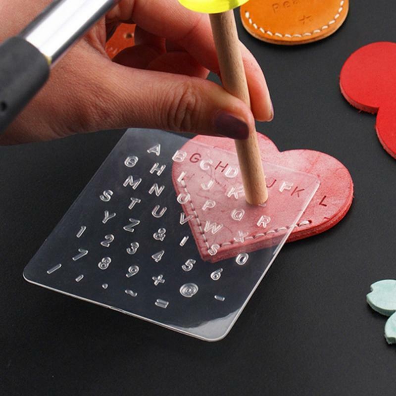 3Pcs Letter Number Leathercarft Stamping Tools Alphabet Stamps Handle Punch Kit