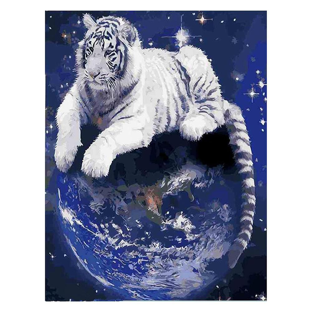 Tiger 5D Round Diamond Painting Embroidery DIY Cross Stitch Home Decor Gift
