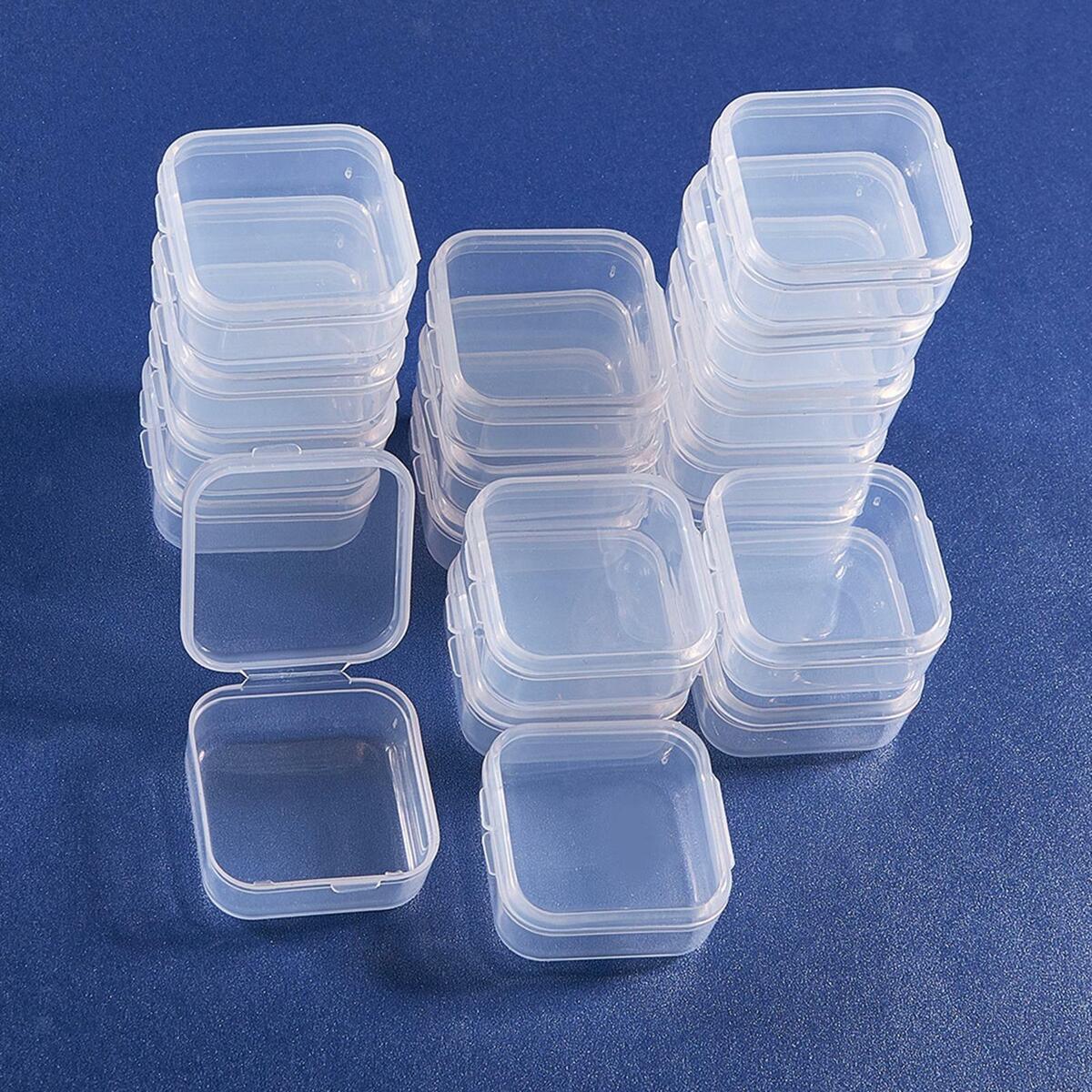 8Pcs Plastic  Mini Boxes Trinket Box for Jewelry Earrings Rings