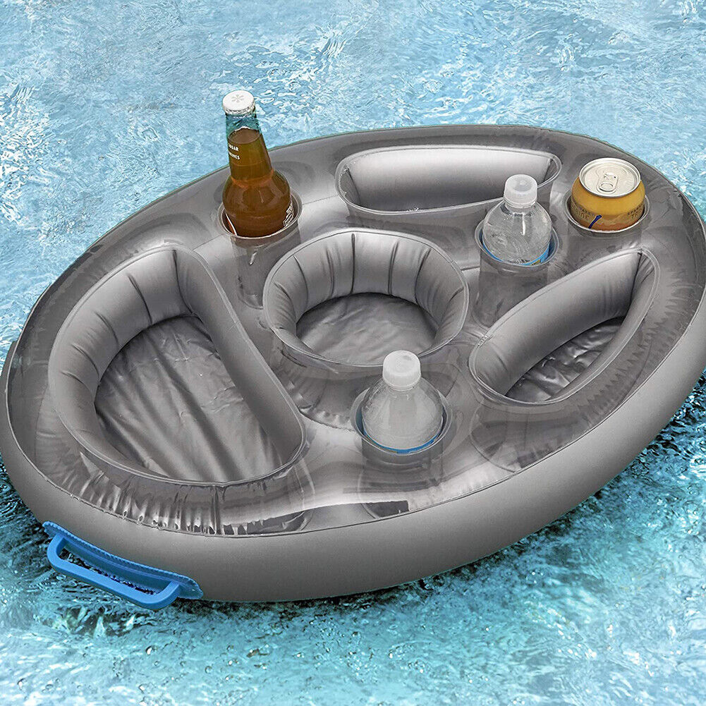 Summer Party Bucket Cup Holder Inflatable Pool Float Beer Drink Cooler Tool