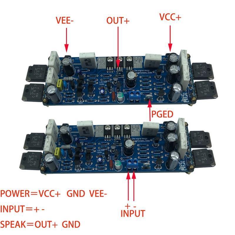 2PCS Audio L12-2 Metal Power Amplifier Kit 2 Channel Ultra-low Distortion