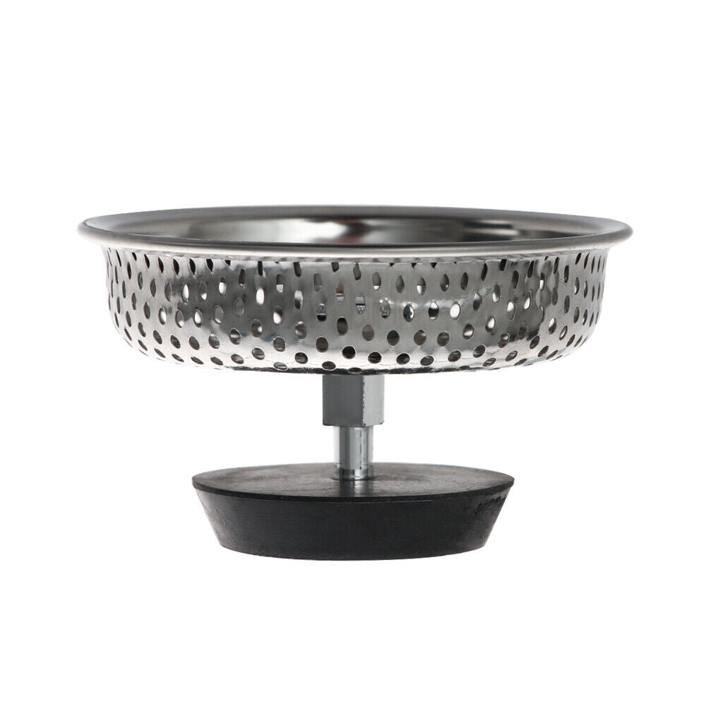 Steel Waste Drainer Sink Strainer Colander Food Hair Stopper Plug Filter Basket