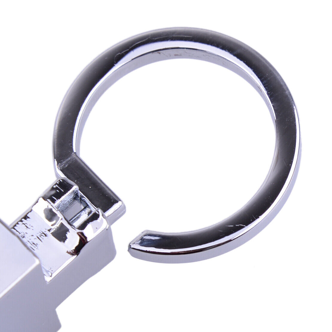 M Stripe Nylon Band Key FOB Chain Chrome Ring Inner PU Leather fit for BMW Li