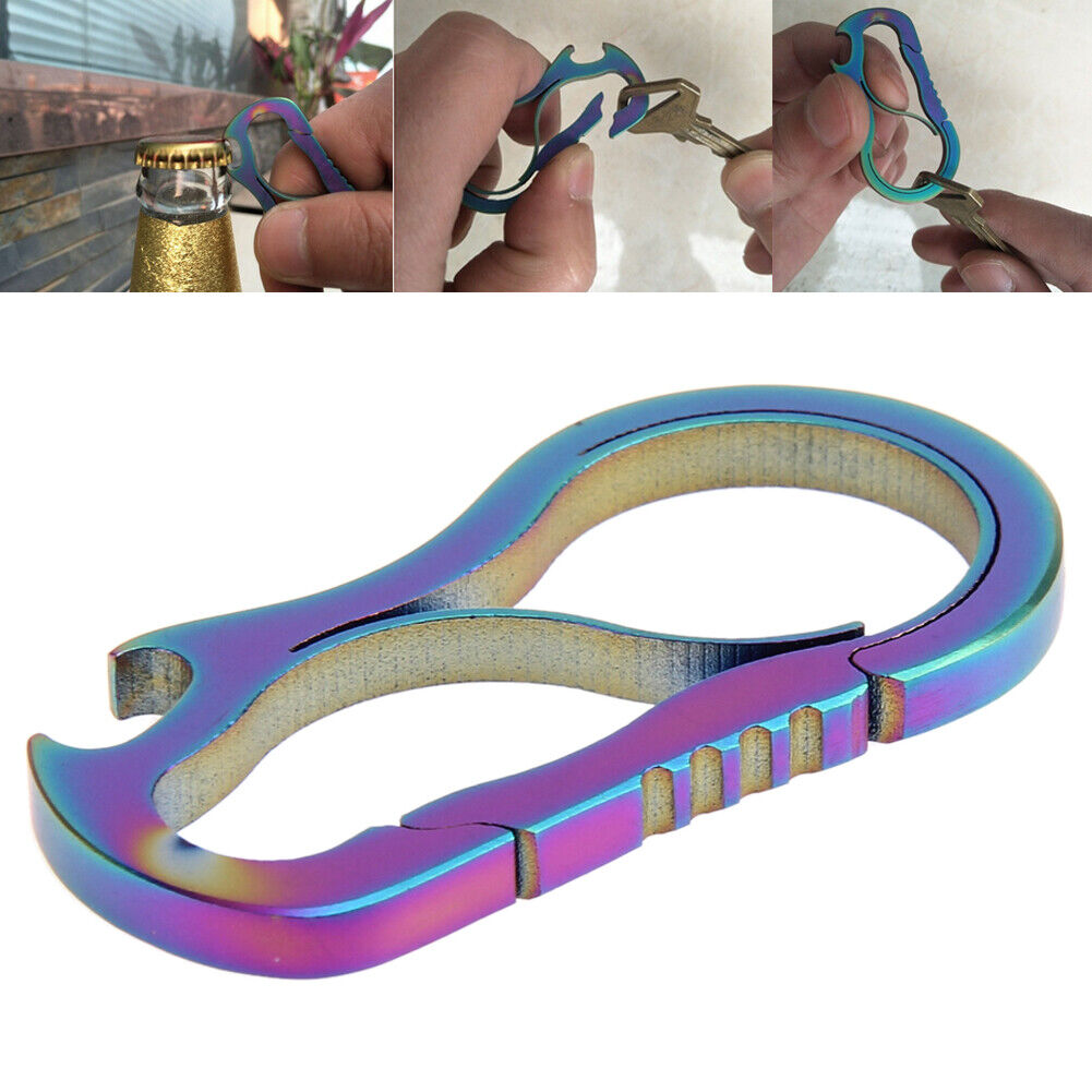 Metal Fast Buckle Outdoor Keychain EDC Equipment Titanium Alloy Carabiner