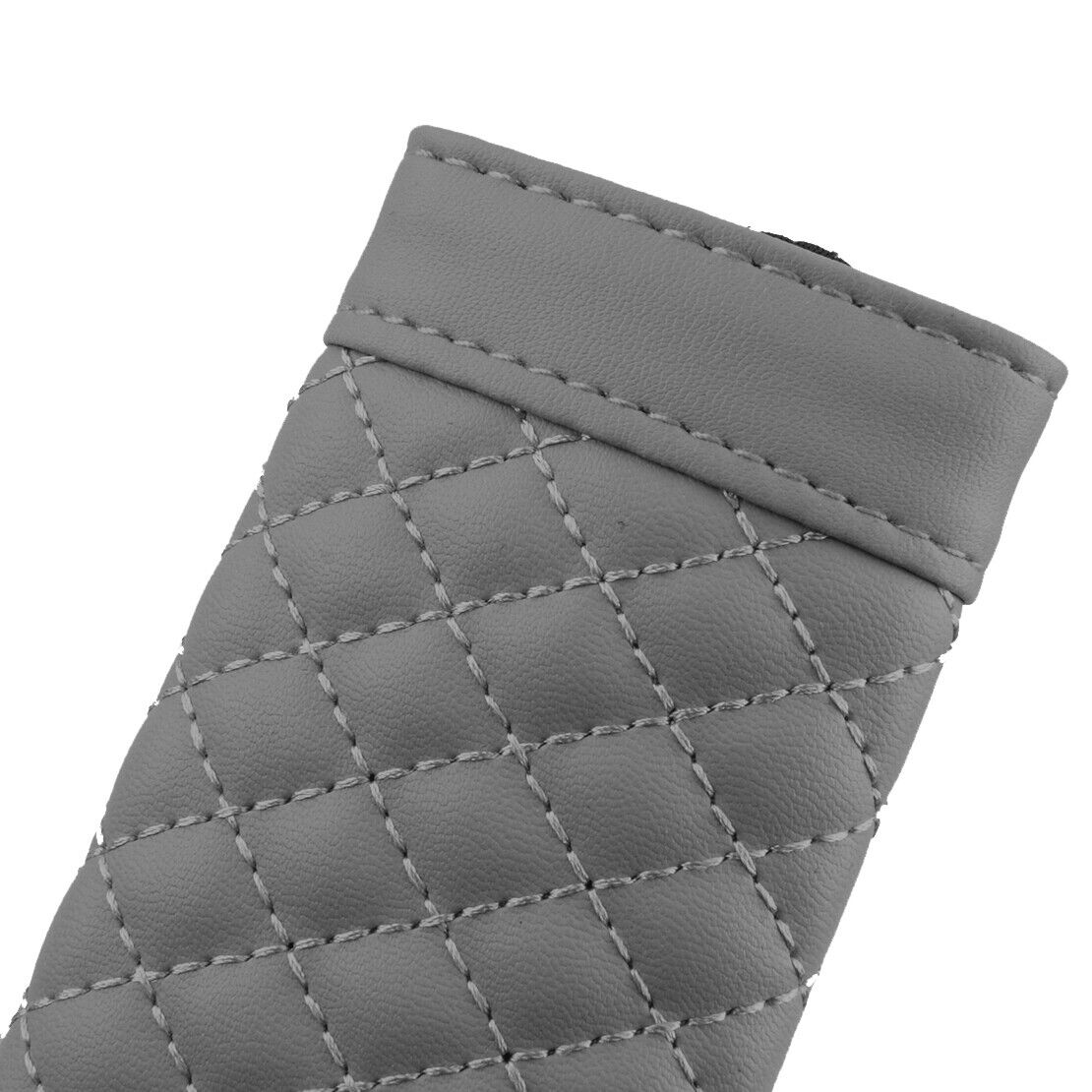 2pcs Grey PU Leather Car Seat Belt Shoulder Relax Cover Cushion Harness Pad