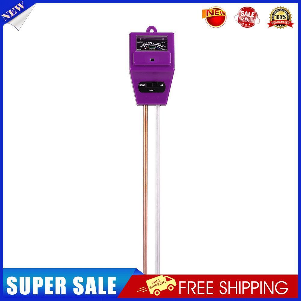 3-in-1 Soil PH Meter Flower Pot Hygrometer Tester Moisture Meter (Purple)
