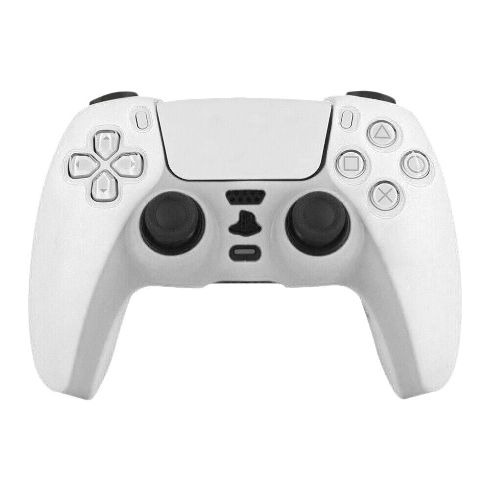 Silicone Game Controller Cover for SONY PS5 Joystick Skin Case (White)