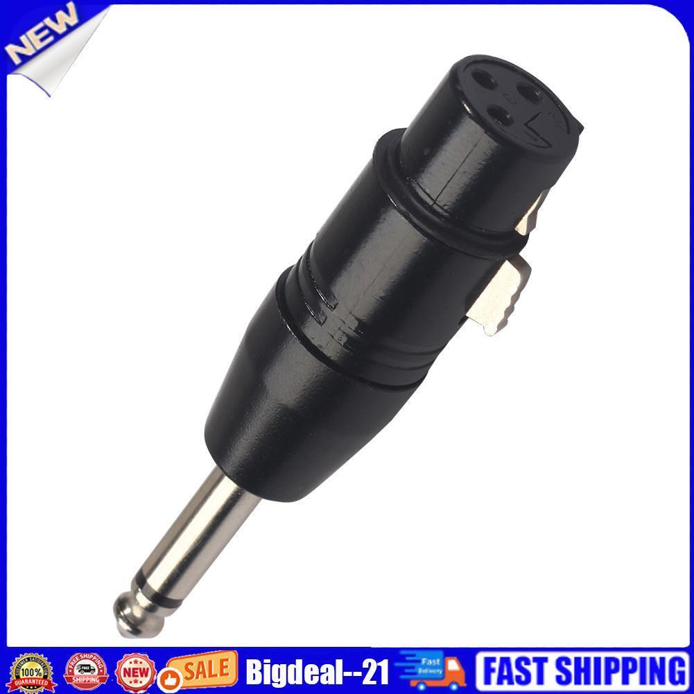 6.35mm Mono Male to XLR 3pin Female Converter Audio Plug Adapter Connector