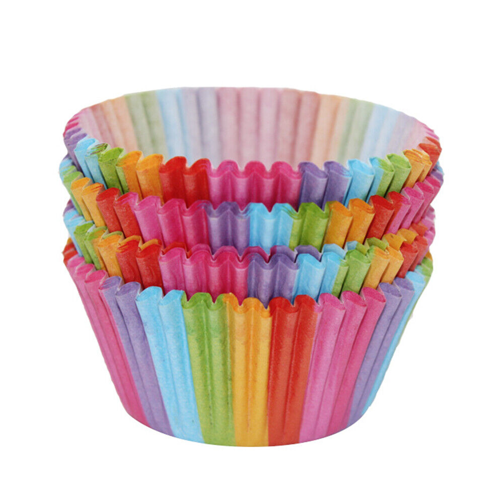 100pcs Paper Cupcake Cup Aluminium Foil Muffin Baking Cups Bakeware Mold