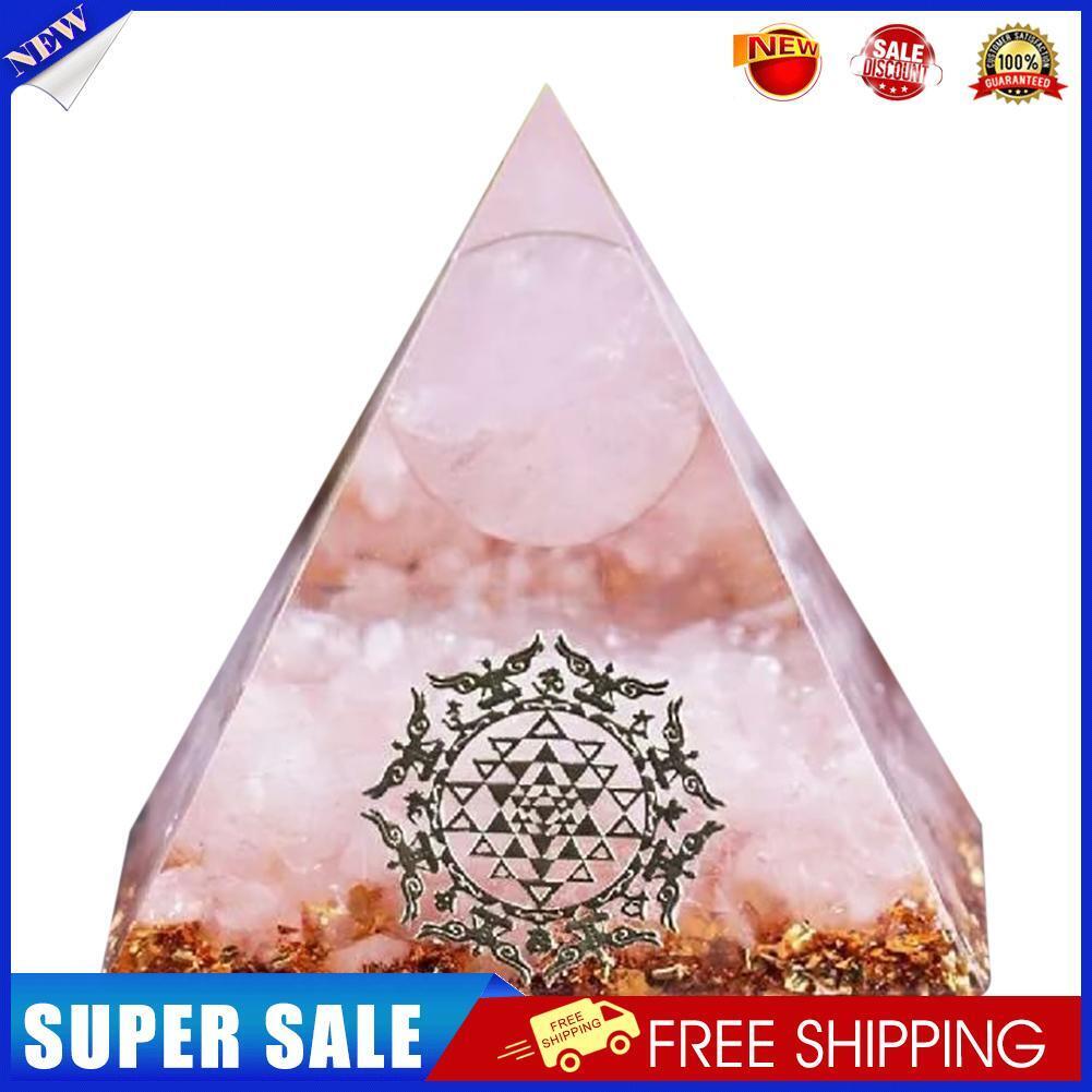 Crystal Pyramid Healing Energy Meditation Crystals Home Office Decor (D)