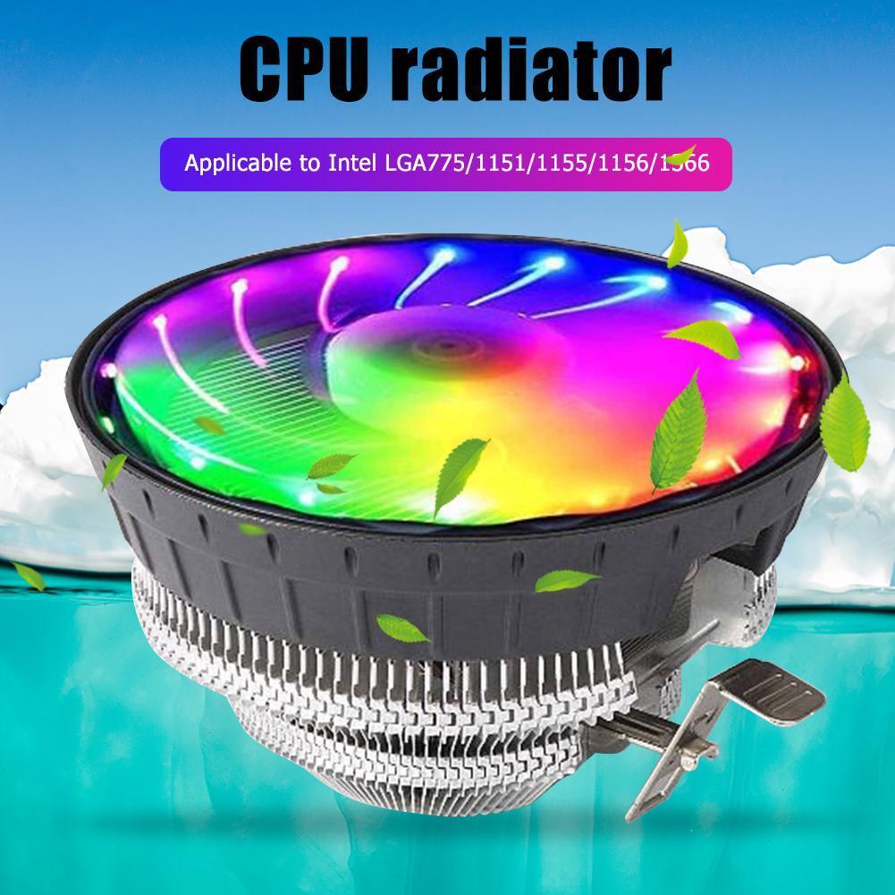 Wanjiafeng CPU Cooling Fan RGB Lighting 3 Pin Desktop Air Cooler Radiator