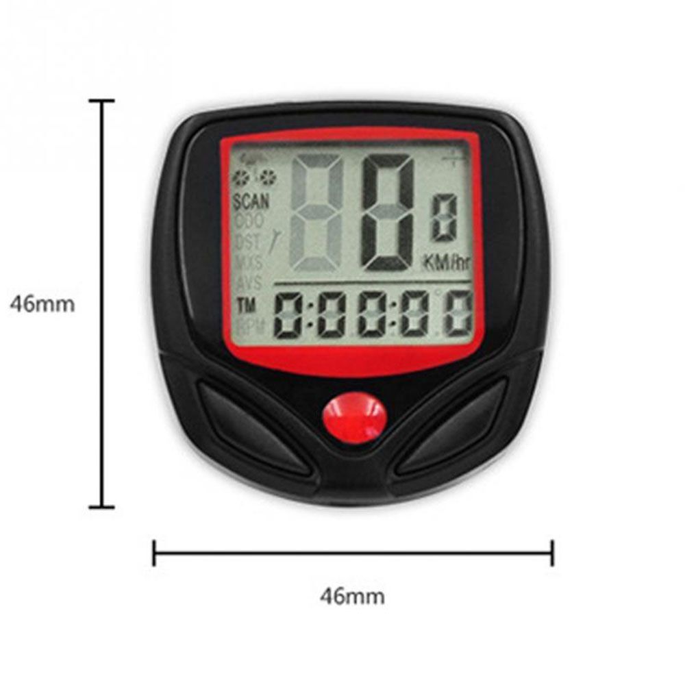 LCD Digital Riding Bicycle Odometer Bike Computer Speedometer Cycling Stopwatch