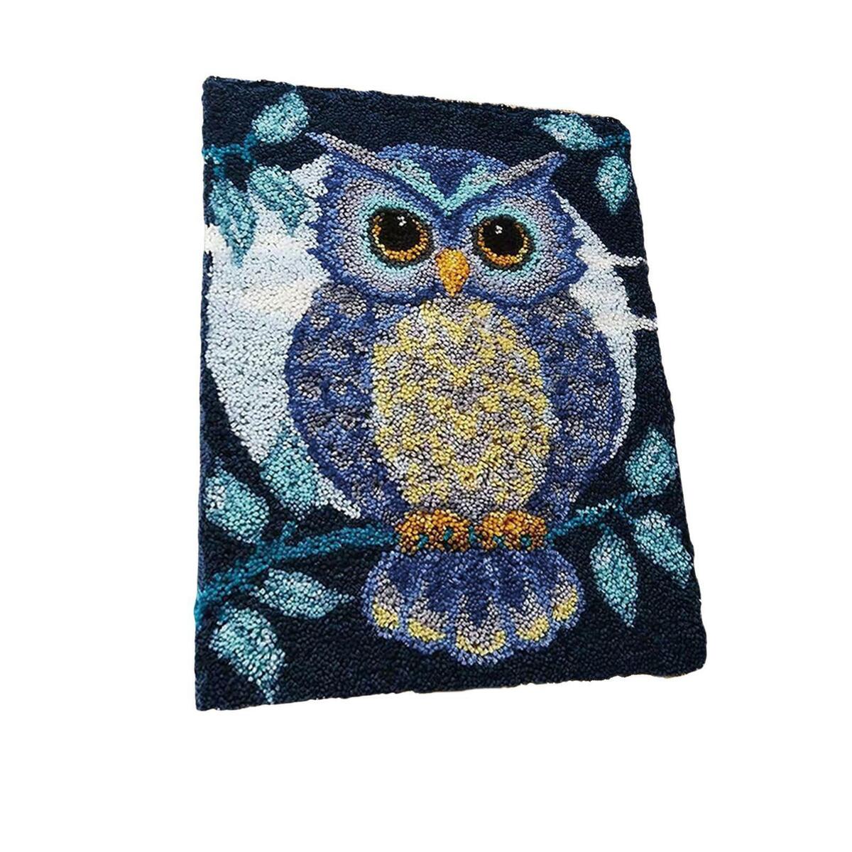 Owl  Rug Kit 20x14inch Handmade Crochet Carpet Carpet Making Kit