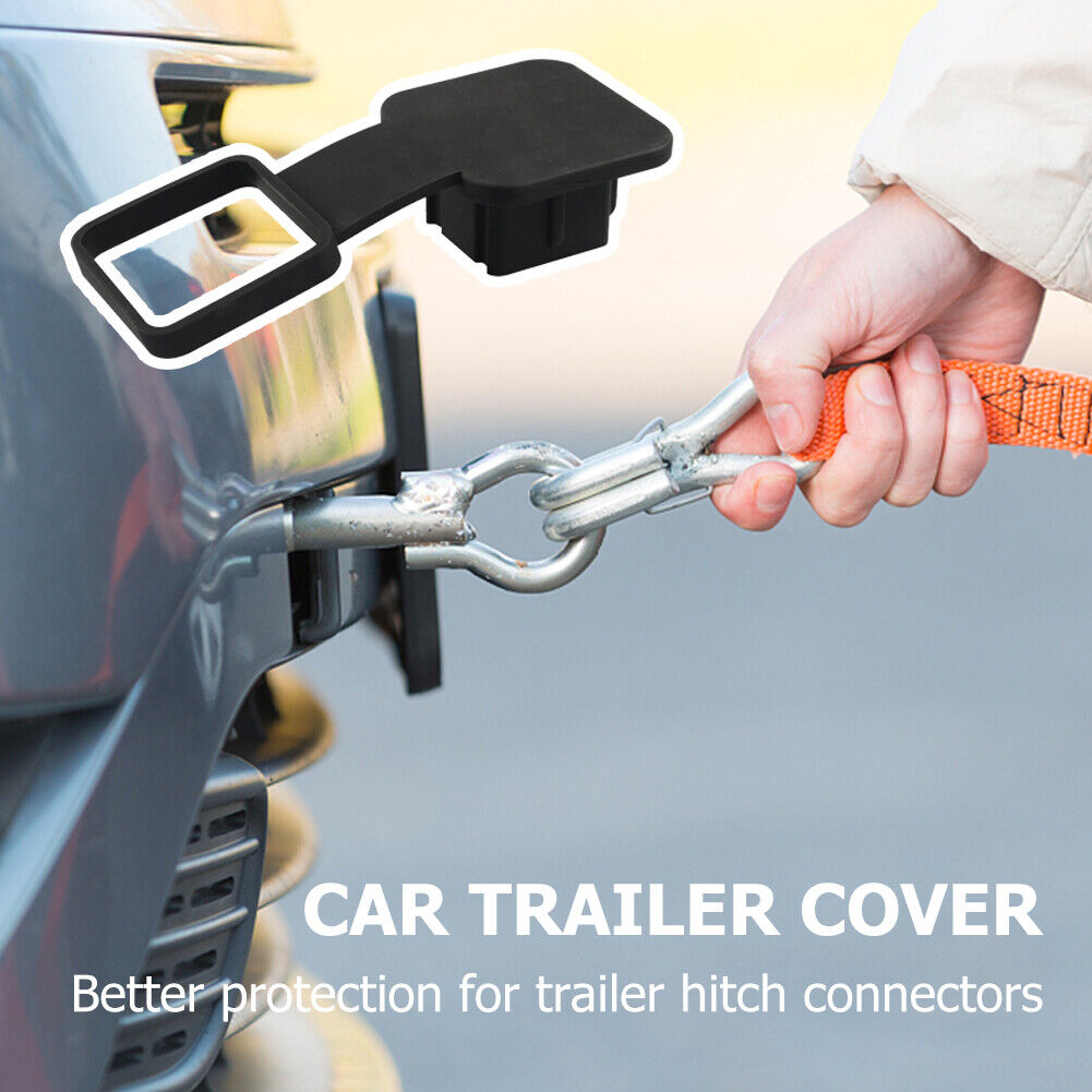Universal 2 inch Trailer Hitch Cover Protective Tow Hook Plug Cap (2pcs)