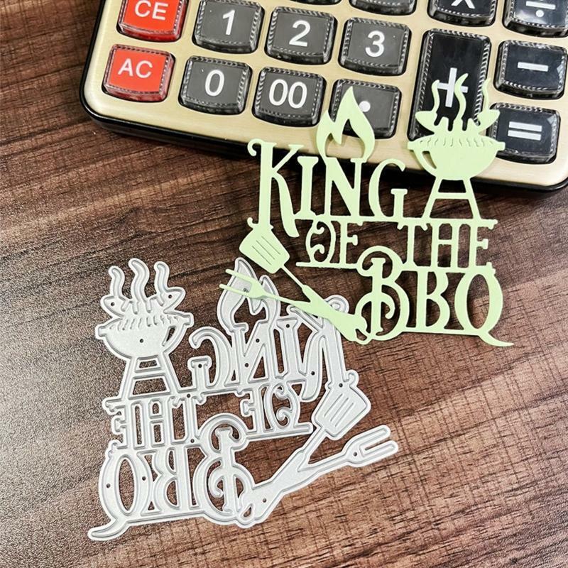 King of The BBQ Letter Metal Cutting Dies Embossing Stencil DIY Album Template