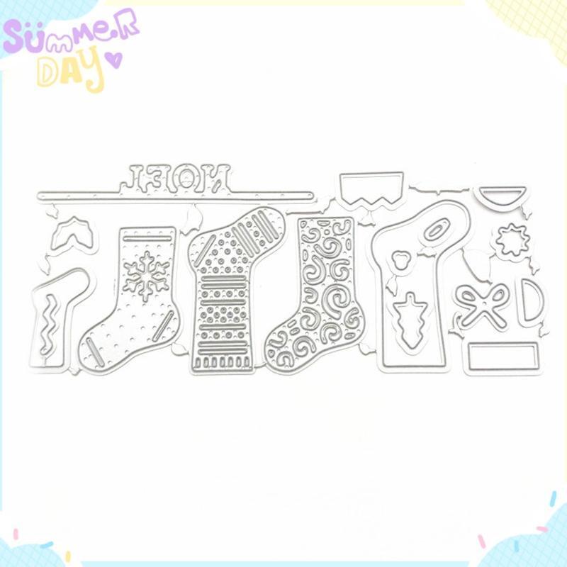 Christmas Socks Metal Cutting Dies Stencil Scrapbooking DIY Album Stamp Emboss
