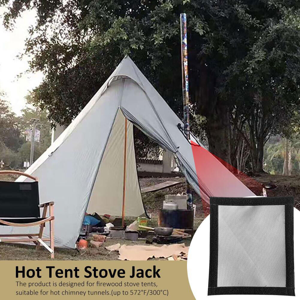 Outdoor Camping Tent Stove Fireproof Cloth Flue Pipes Fire Resistant Cloth