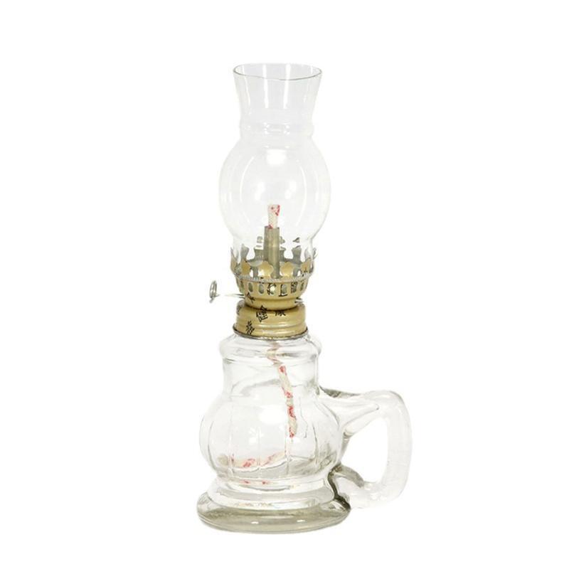Exquisite Chamber Kerosene Lamp Clear Glass Kerosene Oil Lamp Lighting Lantern