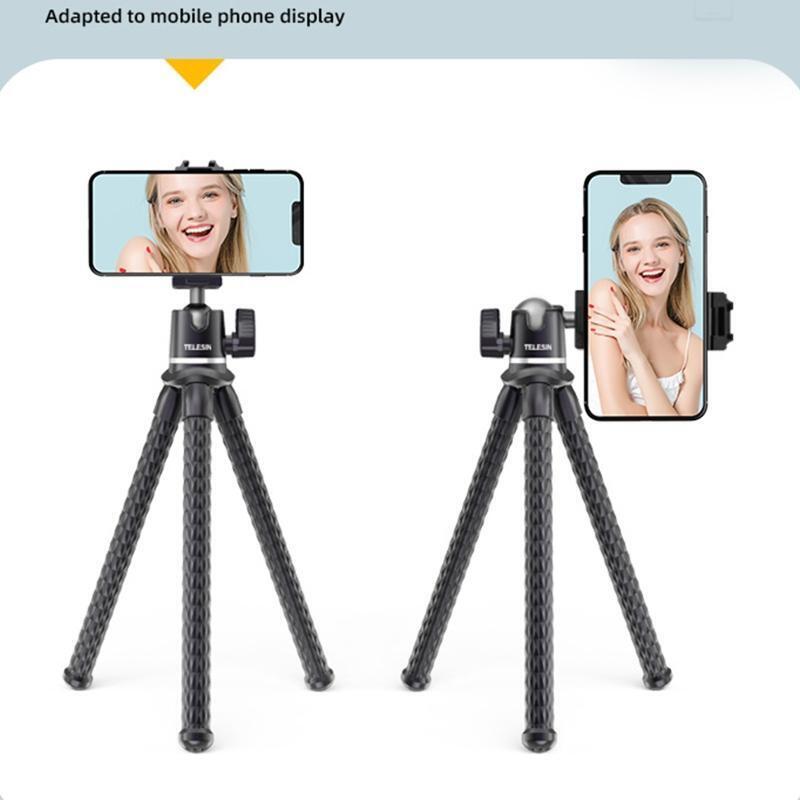 Flexible Phone Tripod for Smartphone DSLR Action Cameras 360° Rotation Ball Head