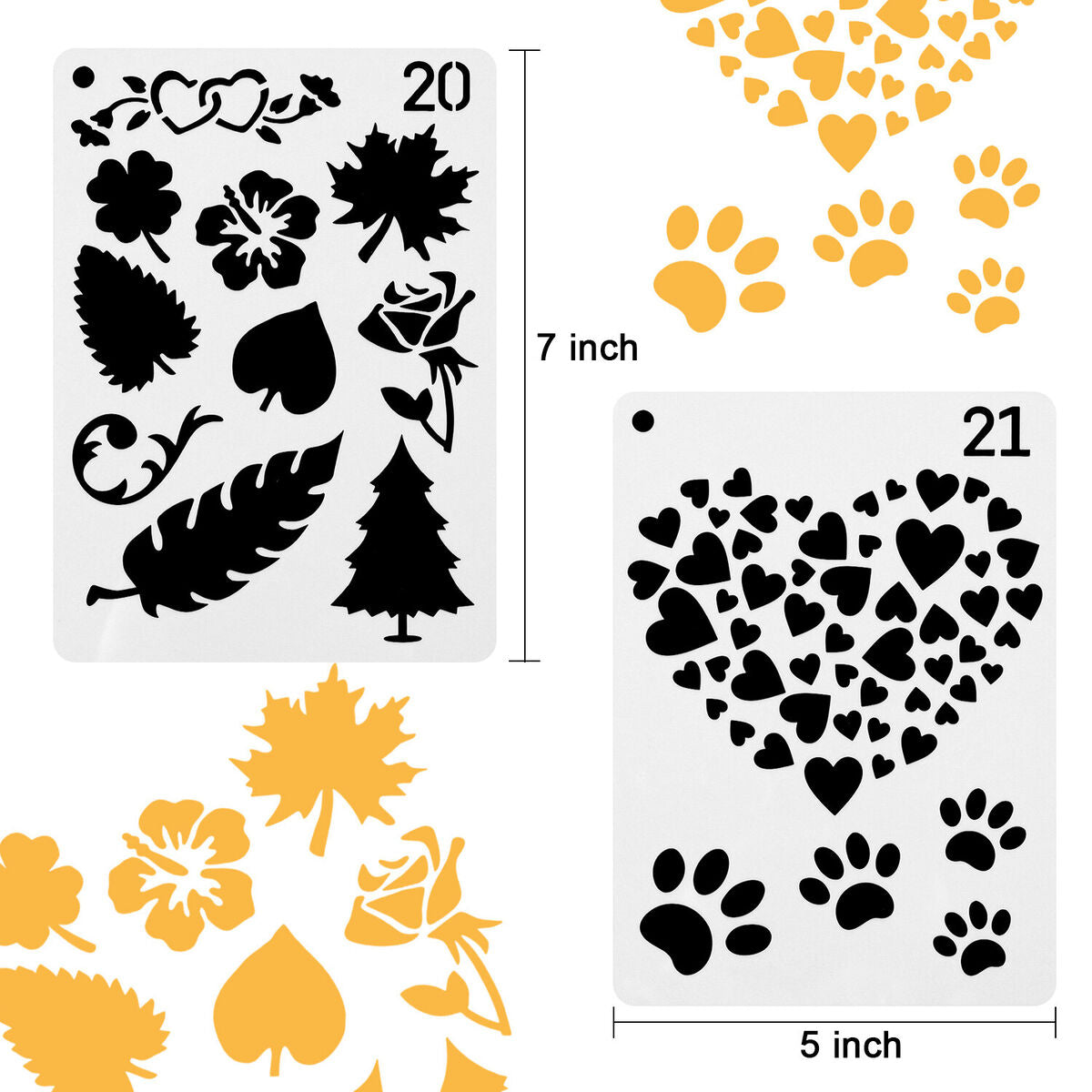 DIY Journal Stencil Set Doodle Template Journal Stencils Journaling Supplies