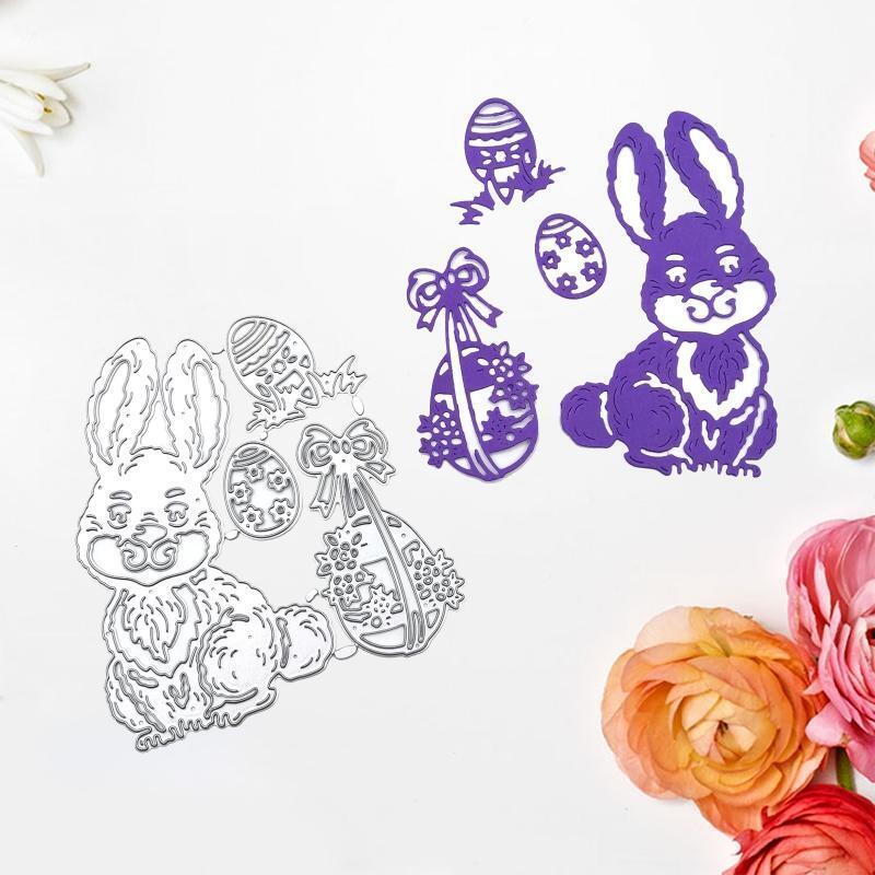Cute Bunny Egg Carbon Steel Cutting Dies DIY Scrapbooking Photo Album Embossing