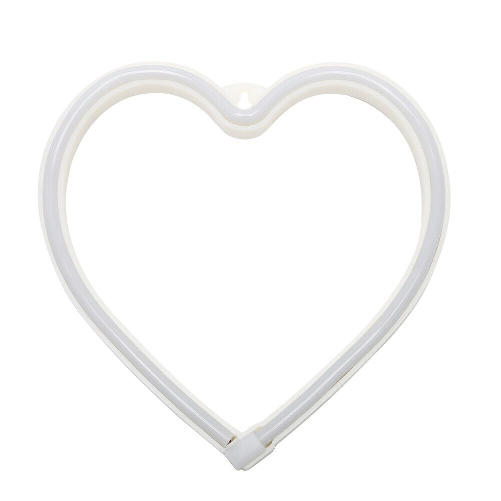 LED Neon Light Heart Sign Night Lamp Xmas Valentine Day Decor Gift (Pink)